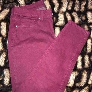 Burgundy Skinny Jeans